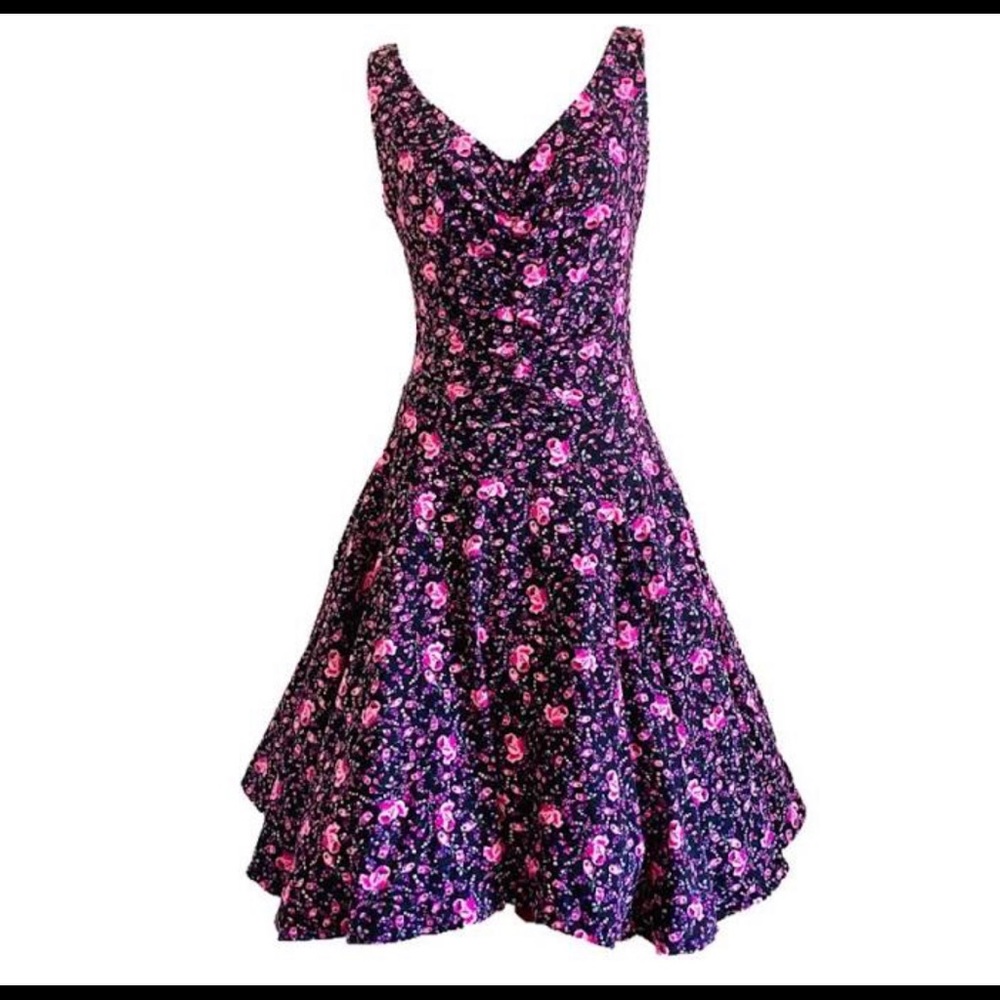Betsey Johnson Fit & Flare Floral Dress w/ Pockets